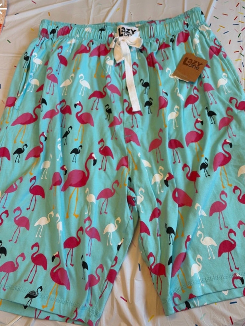 Lazy One flamingo shorts size M new with tags